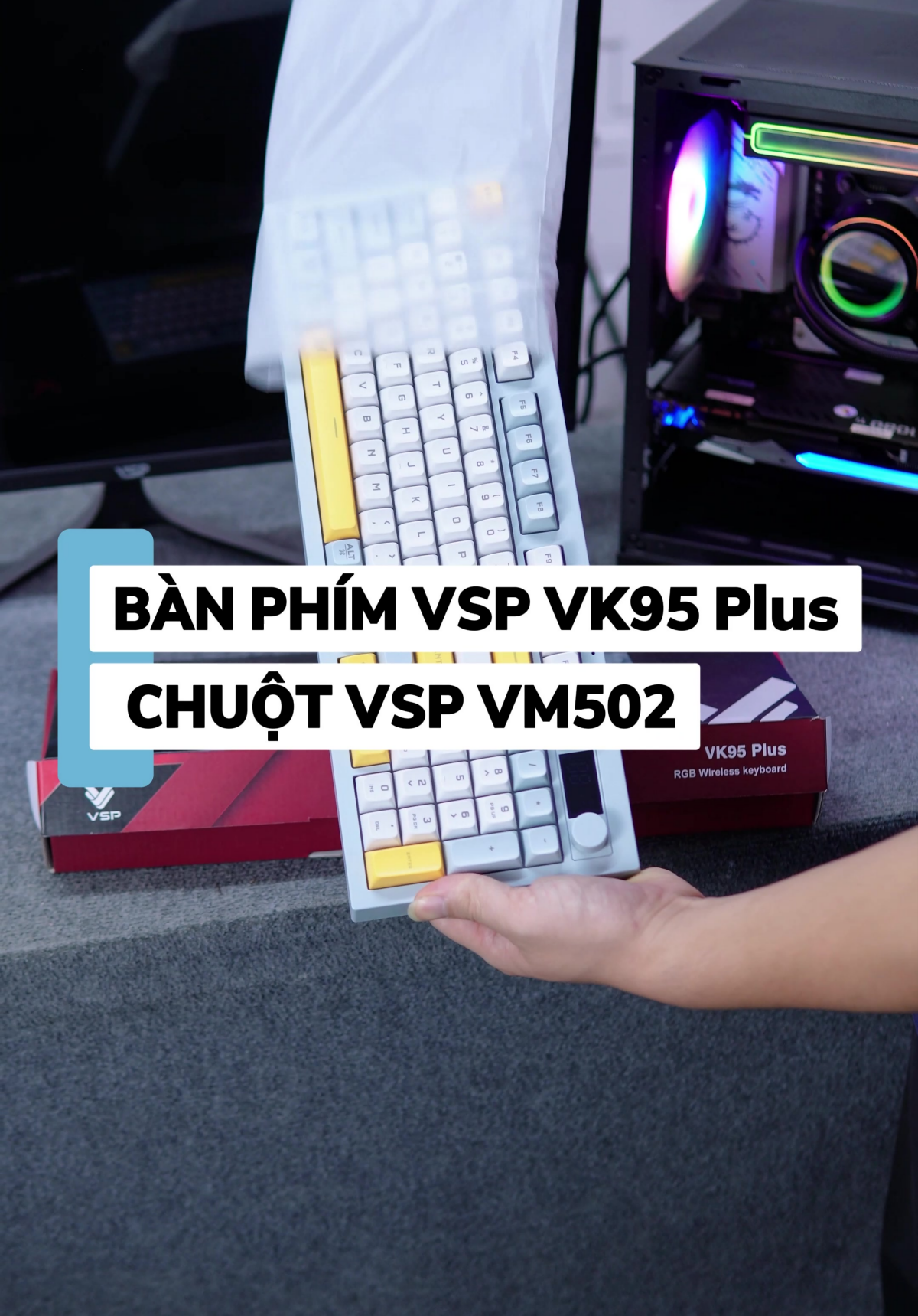  Đánh Giá Combo Phím Chuột Không Dây VSP VK95 Plus & VM502: Bộ Đôi Setup Cho Game Thủ